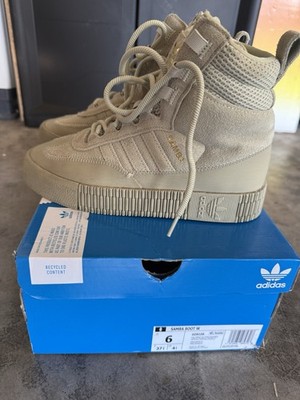 Adidas Samba Boot W Womens Size 6 Beige Cream GZ8108 Platform Sneakers Shoes