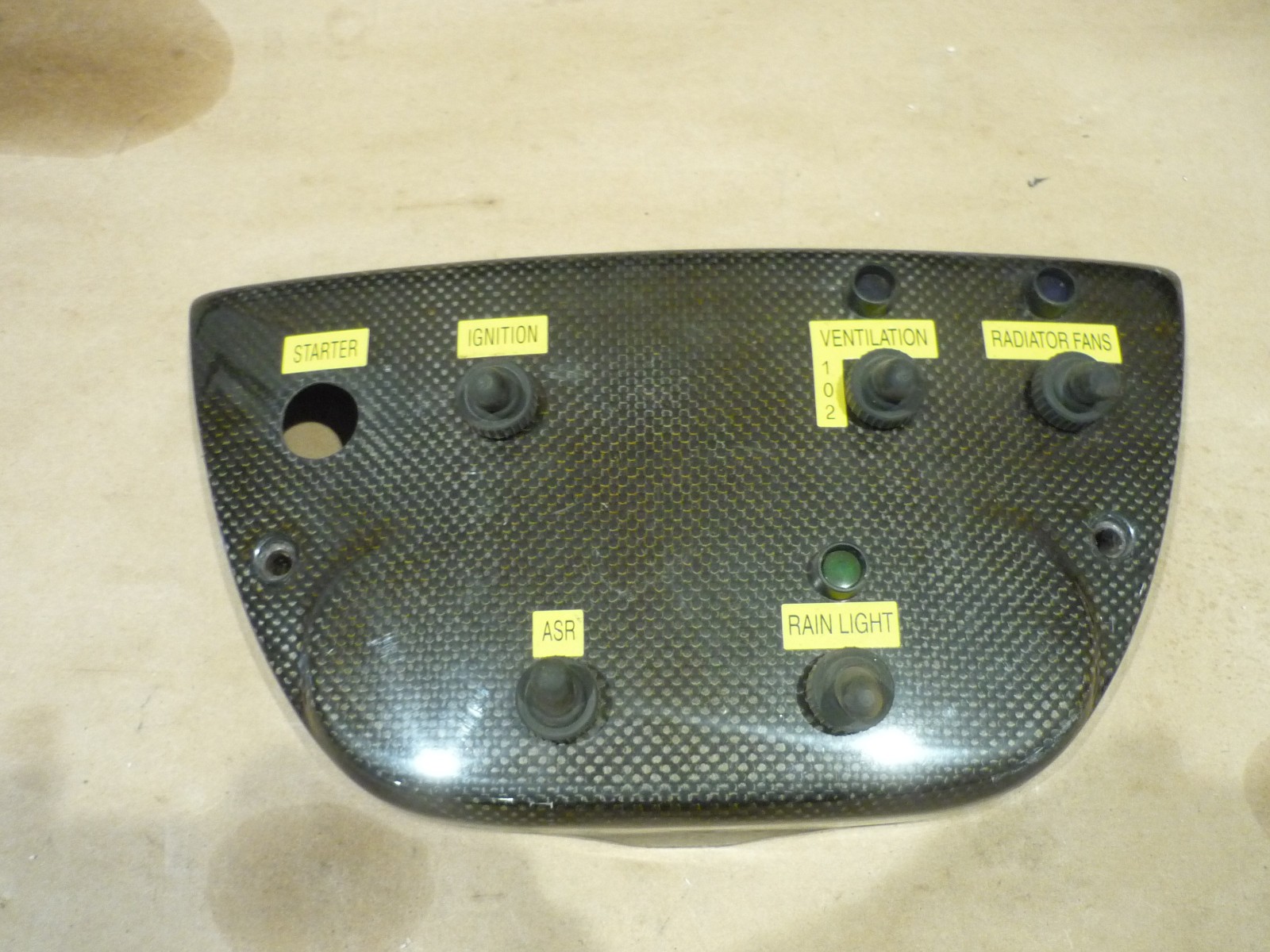 Ferrari 360 Challenge - Dash Switch Panel Carbon Fiber - P/N 65980700