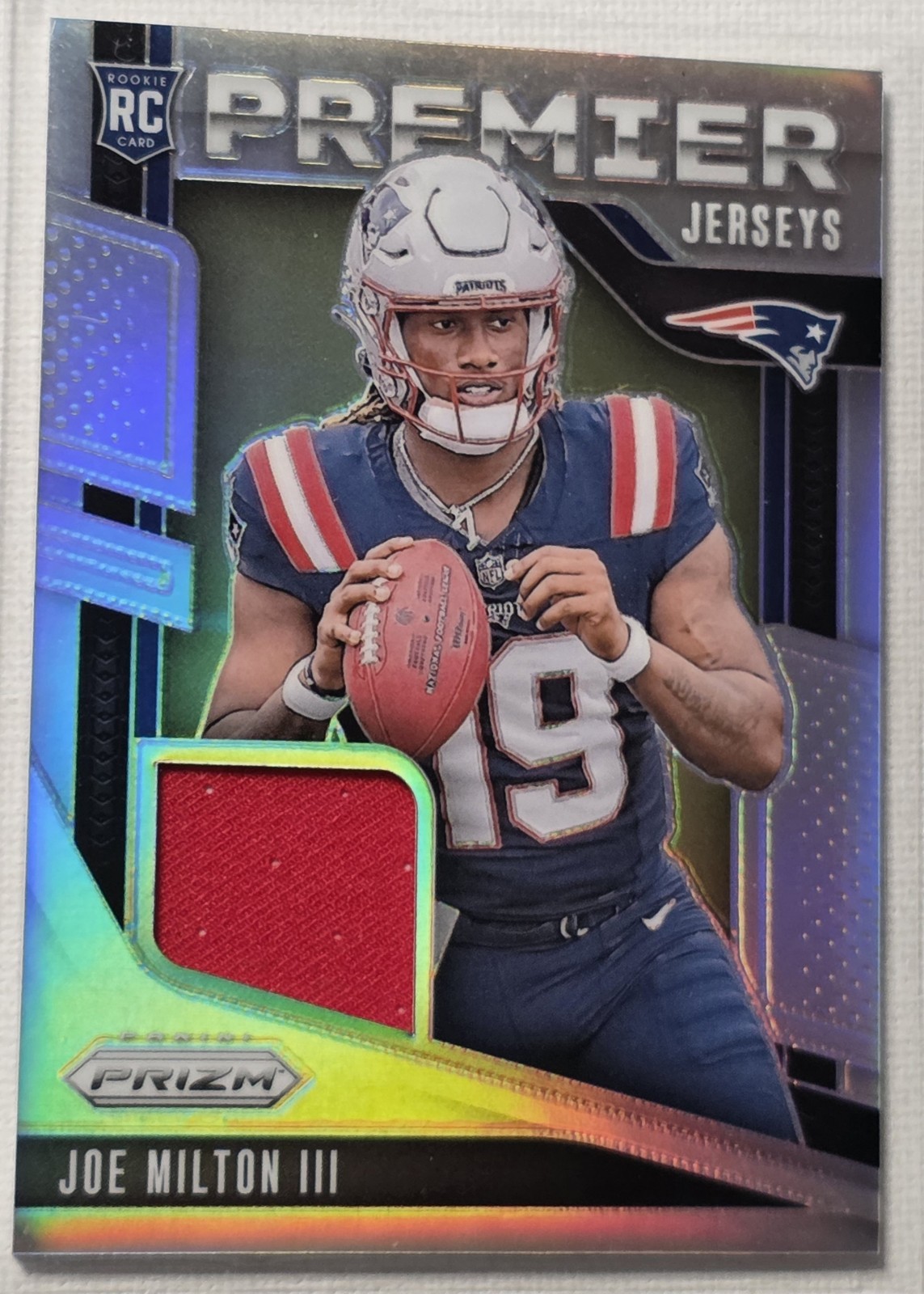 2024 Panini Prizm JOE MILTON III Premier Jerseys Silver Relic RC Insert #PJ-JMN