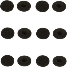 12 Pcs Black Soft Foam Earbuds Cushions Foam Earbud Earpad Ear Bud Pad