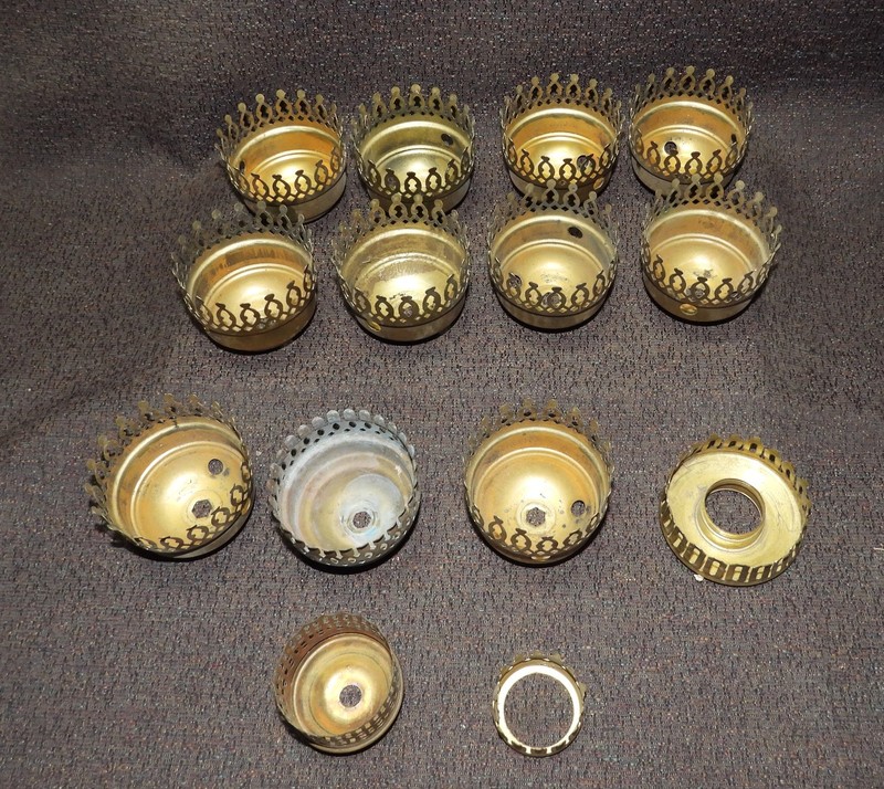 14-  BRASS  CHIMNEY HOLDERS VARIOUS SIZES  # 7097