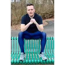 Vintage Navy Blue Eastbay Spandex Tights - Size M