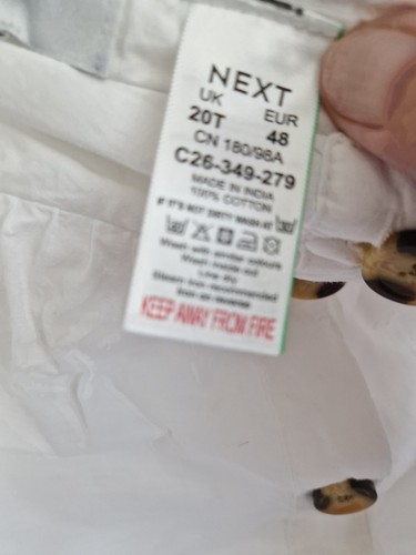 Next Size 20 Tall Beautiful Broderie Anglais Skirt Part Lined Bnwot - Picture 6 of 6