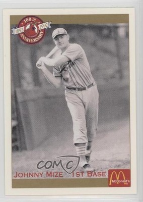 1992 Pacific McDonald's St Louis Cardinals 100th Anniversary Johnny Mize HOF 0b5