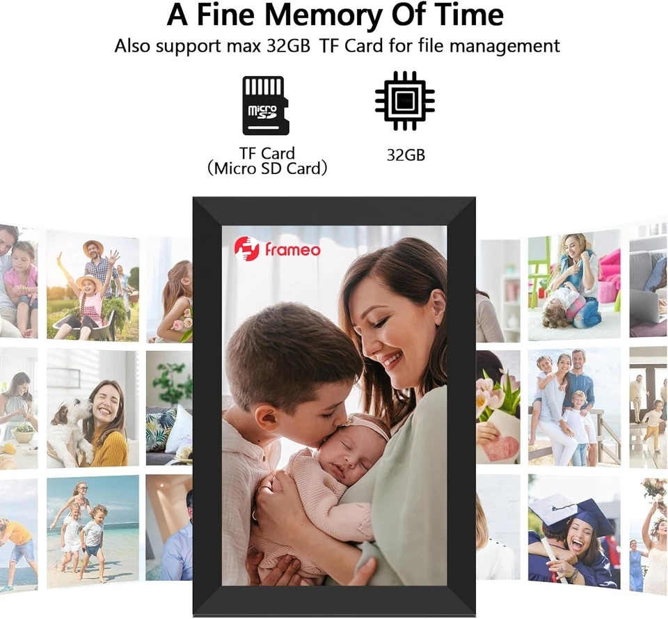 WLAN-Foto-Rahmen | 10,1 Zoll Touchscreen | 32 GB Auto-Drehung - Bild 4 von 4