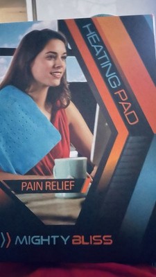 Mighty Bliss Electric Heating Pad Blue Pain Relief for Adults
