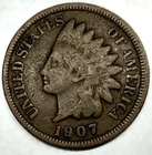 1907 Indian Head Cent Penny Good Condition 1c One Cent US Coin- 3891