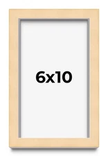 6x10 Solid Wood Picture Frame with UV Acrylic, Available in 6 Finishes