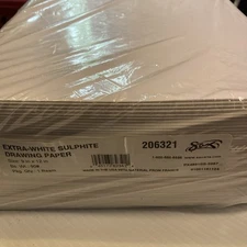 Sax Sulphite Drawing Paper 90 lb 9 x 12 Inches Extra-White Pack of 500 - 206321