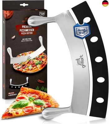 grillart  Premium Pizzamesser ? Extra scharfer Edelstahl Pizzaschneider mit 30