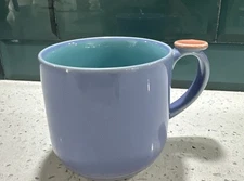 LINDT-STYMEIST Colorways thumb rest MUG Blue Turquoise & Salmon / NEW