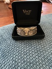 Vogt Sterling Silver Cuff Bracelet 14K Gold F...