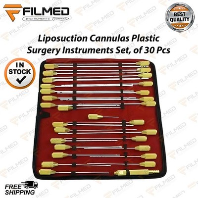 Liposuction cannulas Set of 30 pcs plastic surgery instruments