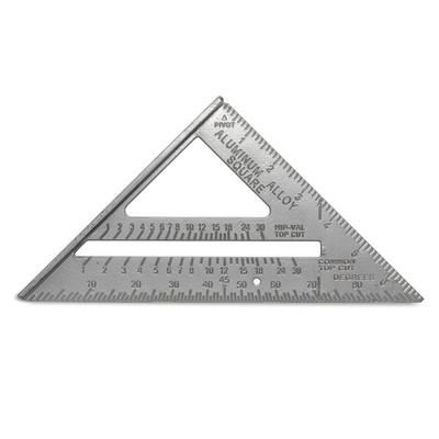 11059 Aluminum Carpenter Square 7'', Rafter Square for Lumber and Angle Layout, P