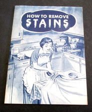 VTG 1956 How To Remove Stains Booklet Good Reading Rack Service Safety First Ad