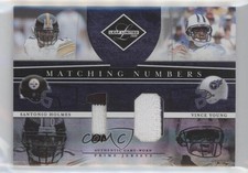 2008 Leaf Limited Matching Numbers Prime 1/25 Santonio Holmes Vince Young 3c7