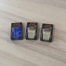 3 pack JVC VHS-C Tapes Hi-Fi Compact VHS EHG30 TC 30