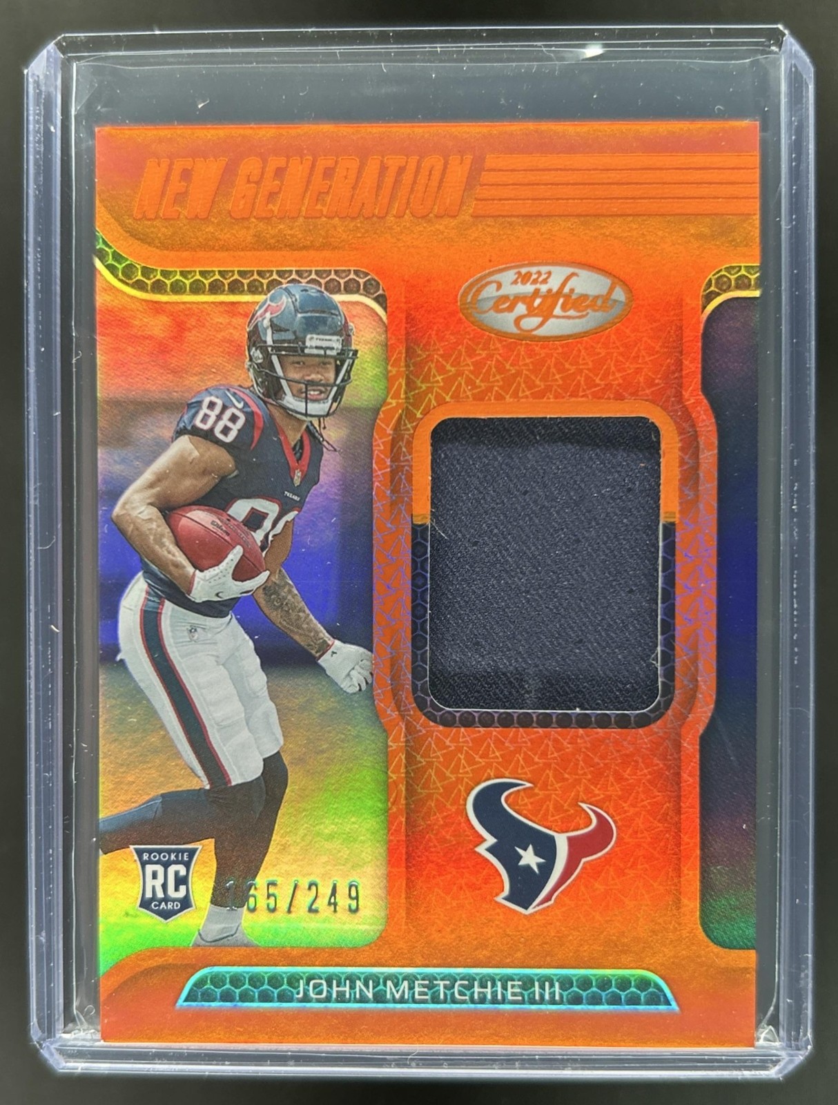 John Metchie Panini Certified New Generation Jerseys #NGJJM Orange Mirror