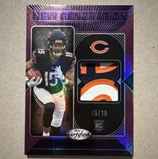 2024 Panini Certified New Generation Rome Odunze RC Mem Mirror Purple /10 Bears