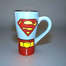 DC Comics Superman Tall Ceramic Mug Coffee Cup 2012 16 Oz