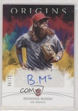 2022 Panini Chronicles Origins Signatures Gold 6/10 Brandon Marsh Auto uk2