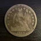 1858 Seated Liberty Half Dime No Arrows Silver 0.9 Fine Phila KM#77