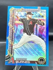 2025 Topps Holiday Corbin Burnes  Blue  Glitter #H 185 Diamondbacks