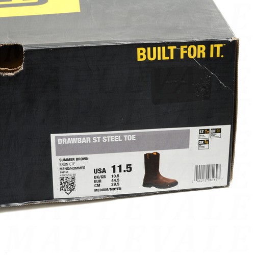 Caterpillar CAT Men's Drawbar ST Steel Toe Work Boots Brown Leather Pull-On NIB - Picture 23 of 25