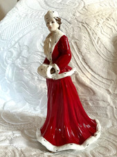 RARE , Stunning COALPORT Figurine Ladies of Fashion - " MERRY CHRISTMAS 2004”