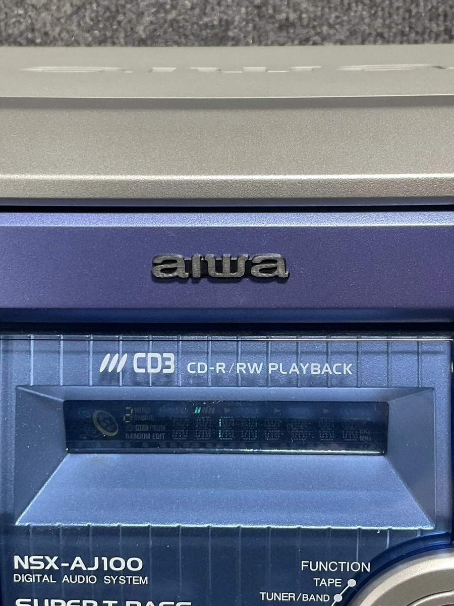 Aiwa NSX-AJ100 Audio System 3 CD/Radio/AUX/Dual Cassette Player