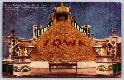Iowa's River of Corn Exhibit Panama-Pacific Expo San Francisco Postcard AA873