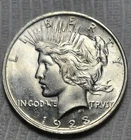 1923 P Peace Silver Dollar. Estimated Uncirculated Mint State 64. A0935