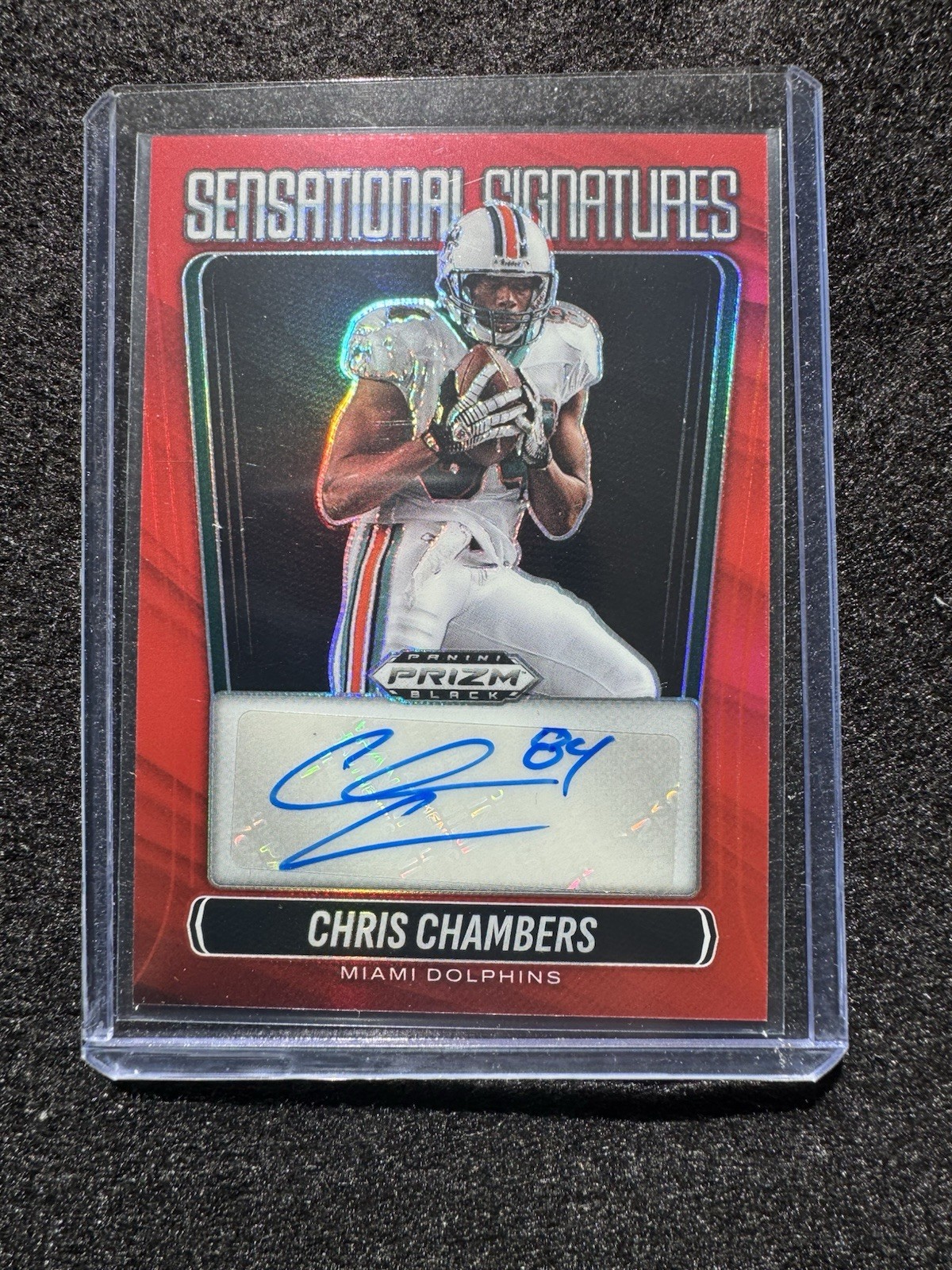 2025 Panini Prizm Black Sensational Signatures Chris Chambers /99 Miami Dolphins