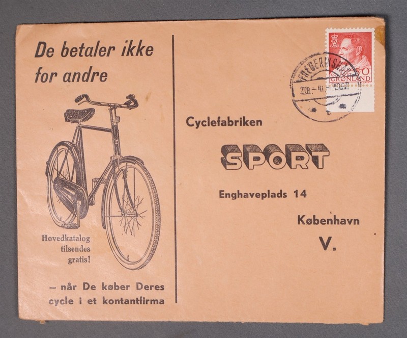 MayfairStamps Greenland 1967 Frederikshab to Bicycle Advertising Copenhagen Denm