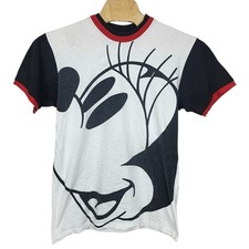 Vintage Disney Original Minnie Mouse All Over Ringer T Shirt Large L