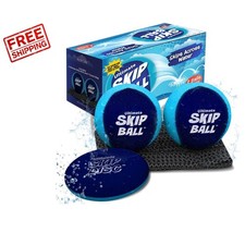 Navy/Teal Ultimate Water Skip Balls - Fun Pool Beach Toy Set for Kids Adults