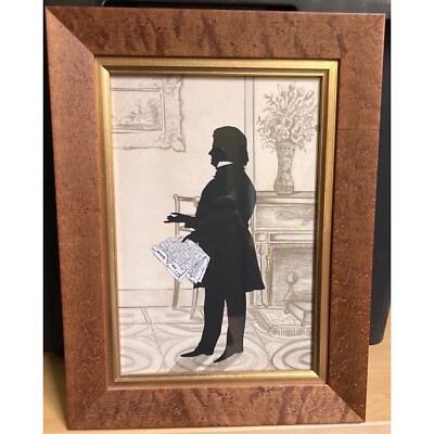 1842 Auguste Edouart Silhouette Reproduction Framed Profile Cut by E.H. Mischo