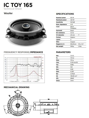 Focal IC TOY 165 Koax Lautsprecher kompatibel mit Lexus IS Modelle 2001 - 2022 - 第 4/11 張圖片