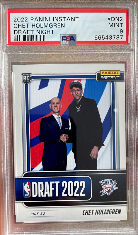 2022 Panini Instant Rookie Chet Holmgren Thunder PSA 9 MINT RC  Only 1729 Made