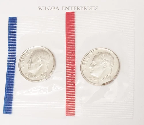 1993 P & D Roosevelt Dime Set (2 Coins) *MINT CELLO* *FREE SHIPPING*