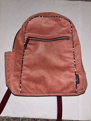 Vera Bradley VBU Medium Size Backpack Soft Cotton Corduroy Blush Fig Super  Cute!