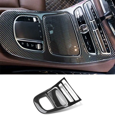 For Benz E-Class 2019-21 ABS Carbon Fiber Central Console Gear Shift Panel Trim