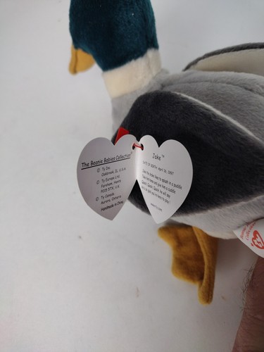 Ty Beanie Baby Jake The Mallard Drake Duck, 1997 1998 Error Tags - Picture 8 of 8