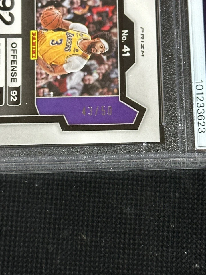 PSA 9 2023 PRIZM MONOPOLY ANTHONY DAVIS PURPLE MILLIONAIRE SHIMMER /50 #41 - Image 3 of 4