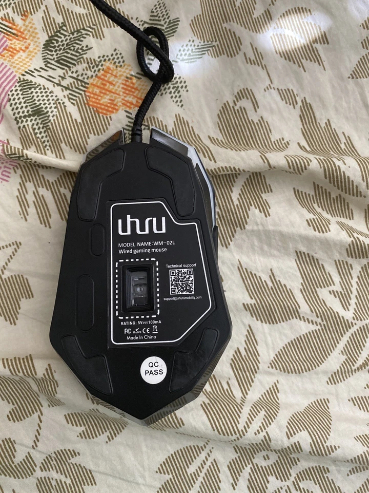 Uhuru Wired Gaming Mouse, 3200 Max DPI, 6 Buttons, Optical, Multicolor - Image 2 of 4