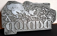 Antique Engraved Printing Matrix for ADVERTISING Press Tires BIKE DUNLOP