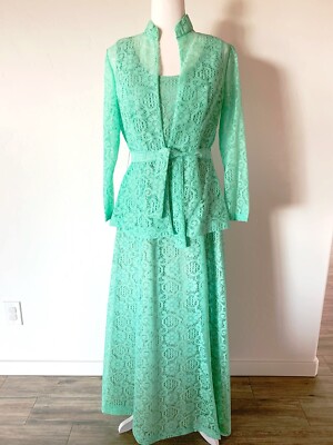 chinese dress ladies Montsand Mint Draped Lace Maxi Dress main image 1