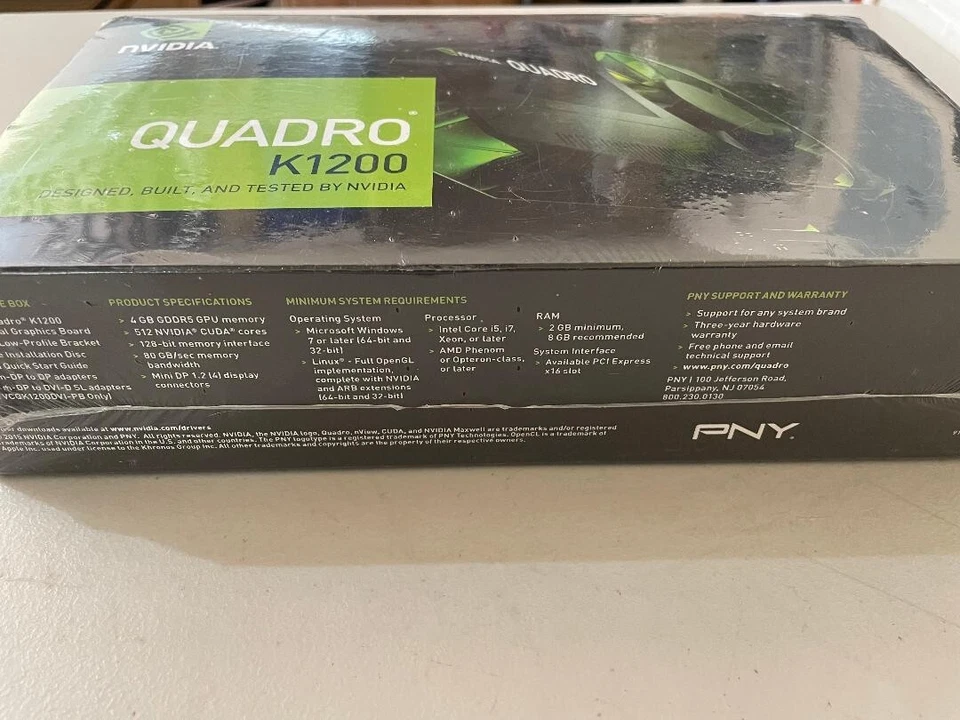 New Sealed PNY NVIDIA Quadro K1200 4GB GDDR5 Graphics Card - Image 2 of 4