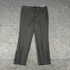 Talbots Women's Chatham Ankle Dress Pants 12 Gray Side Zip Slim Leg NWT $99
