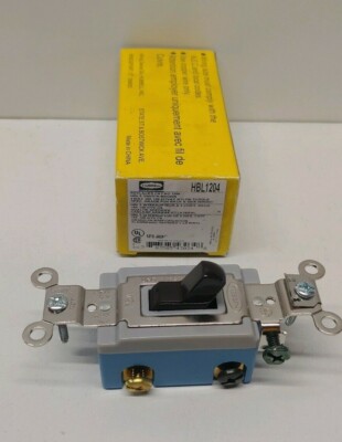 NEW OLD STOCK! HUBBELL 15A 120-277V FOUR WAY BROWN TOGGLE SWITCH HBL1204